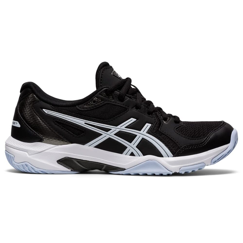 ASICS WOMEN'S GEL-ROCKET 10 INDOOR COURT SHOES, 8, BLACK/WHITE